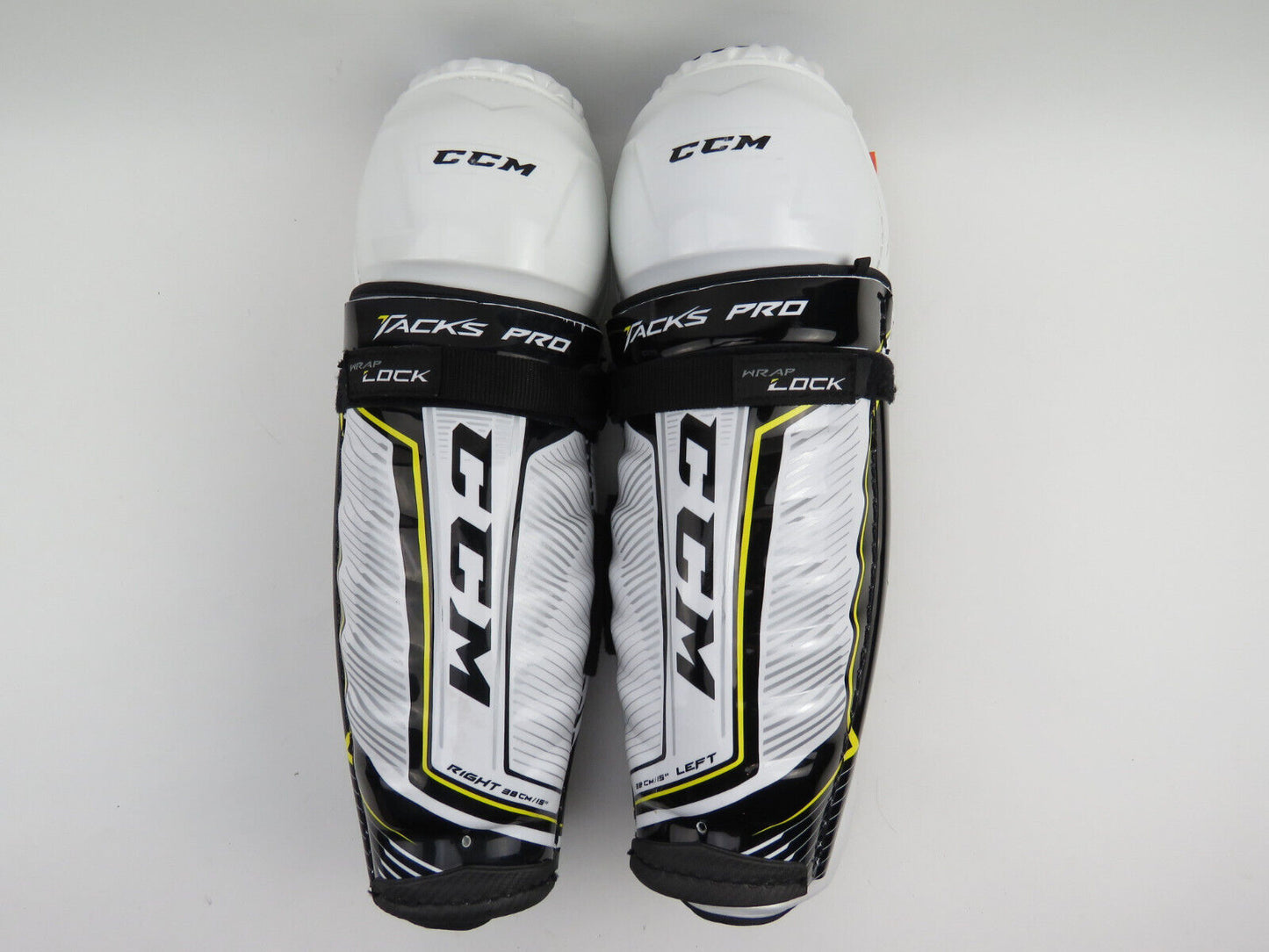 CCM Tacks Pro NHL Pro Stock Ice Hockey Player Shin Pads Protective Senior 15"