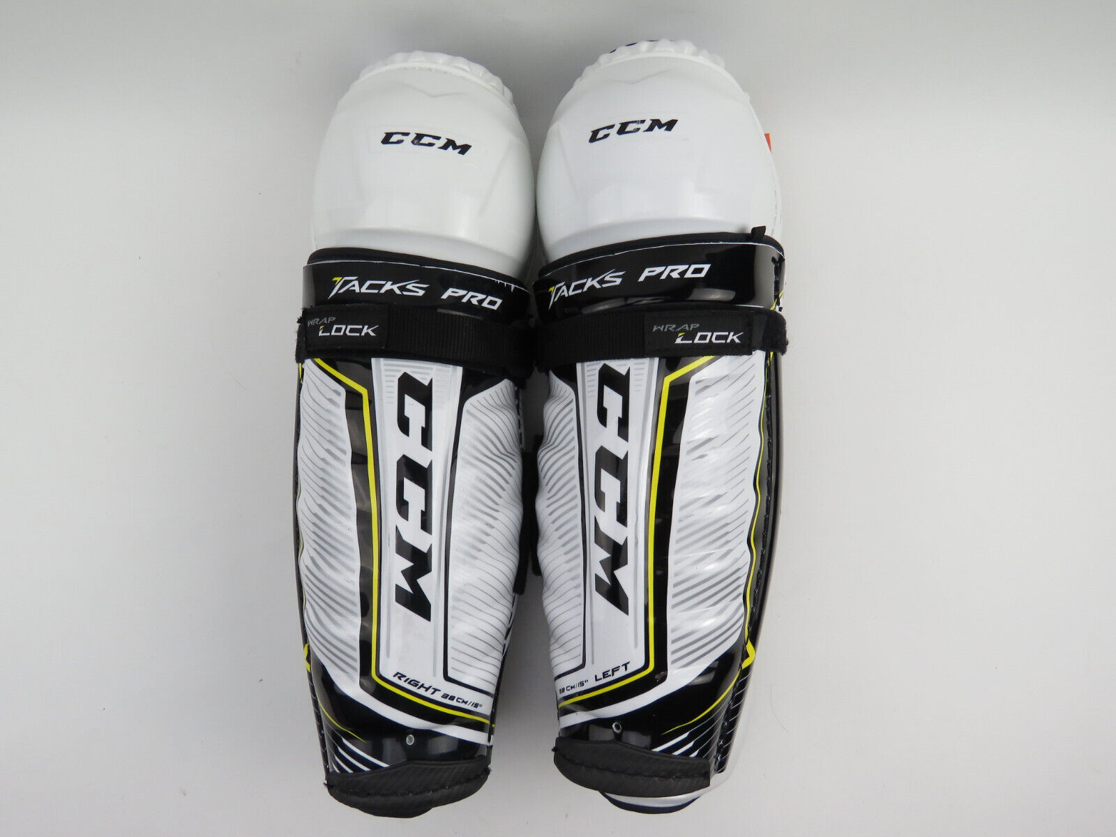 CCM Tacks Pro NHL Pro Stock Ice Hockey Player Shin Pads Protective Senior 15"