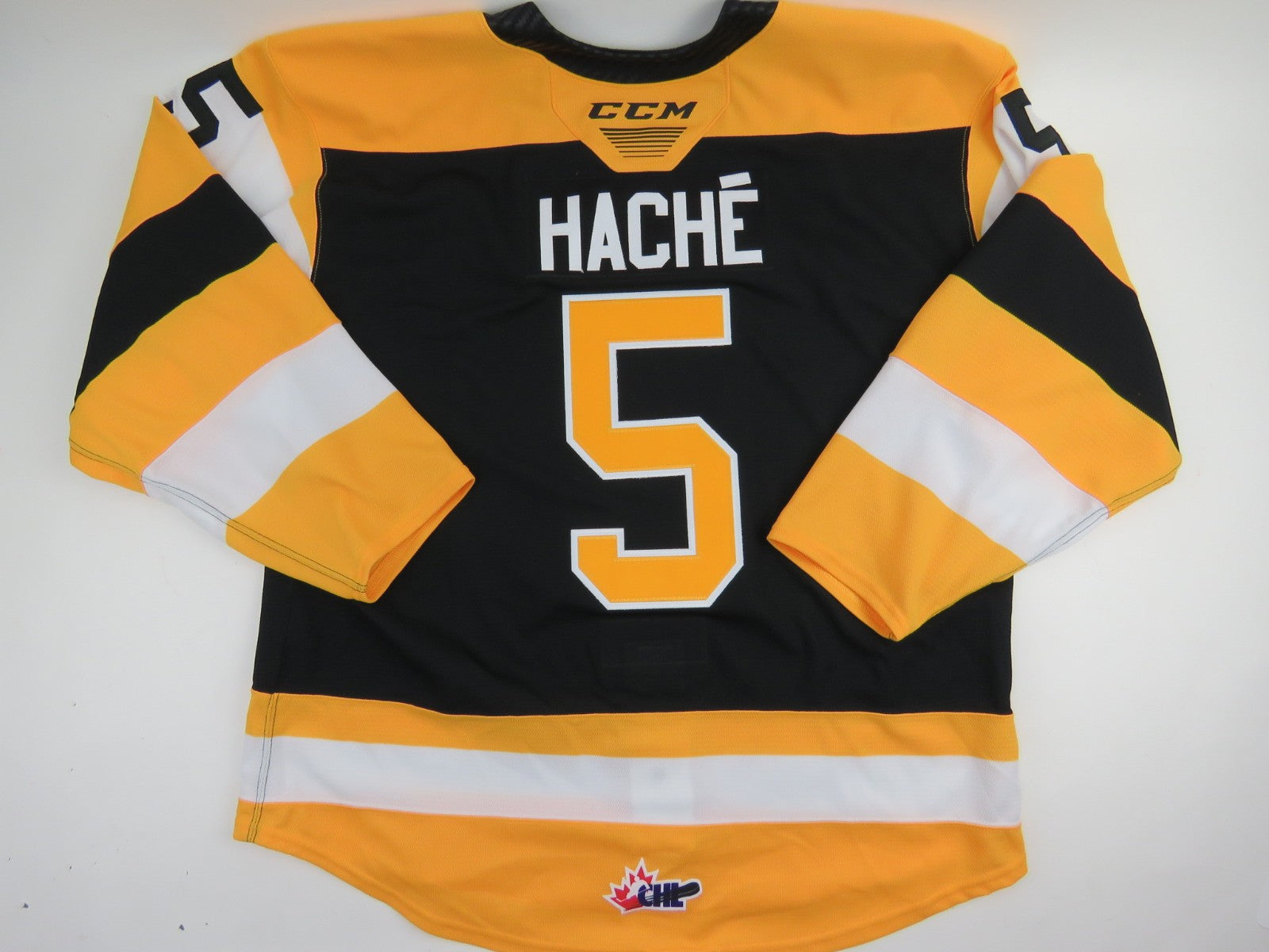 CCM Kingston Frontenacs OHL Pro Stock Game Worn Hockey Jersey #5 HACHE Size 56