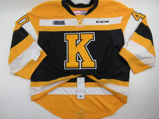 CCM Kingston Frontenacs OHL Pro Stock Game Worn Hockey Jersey GOALIE Peressini