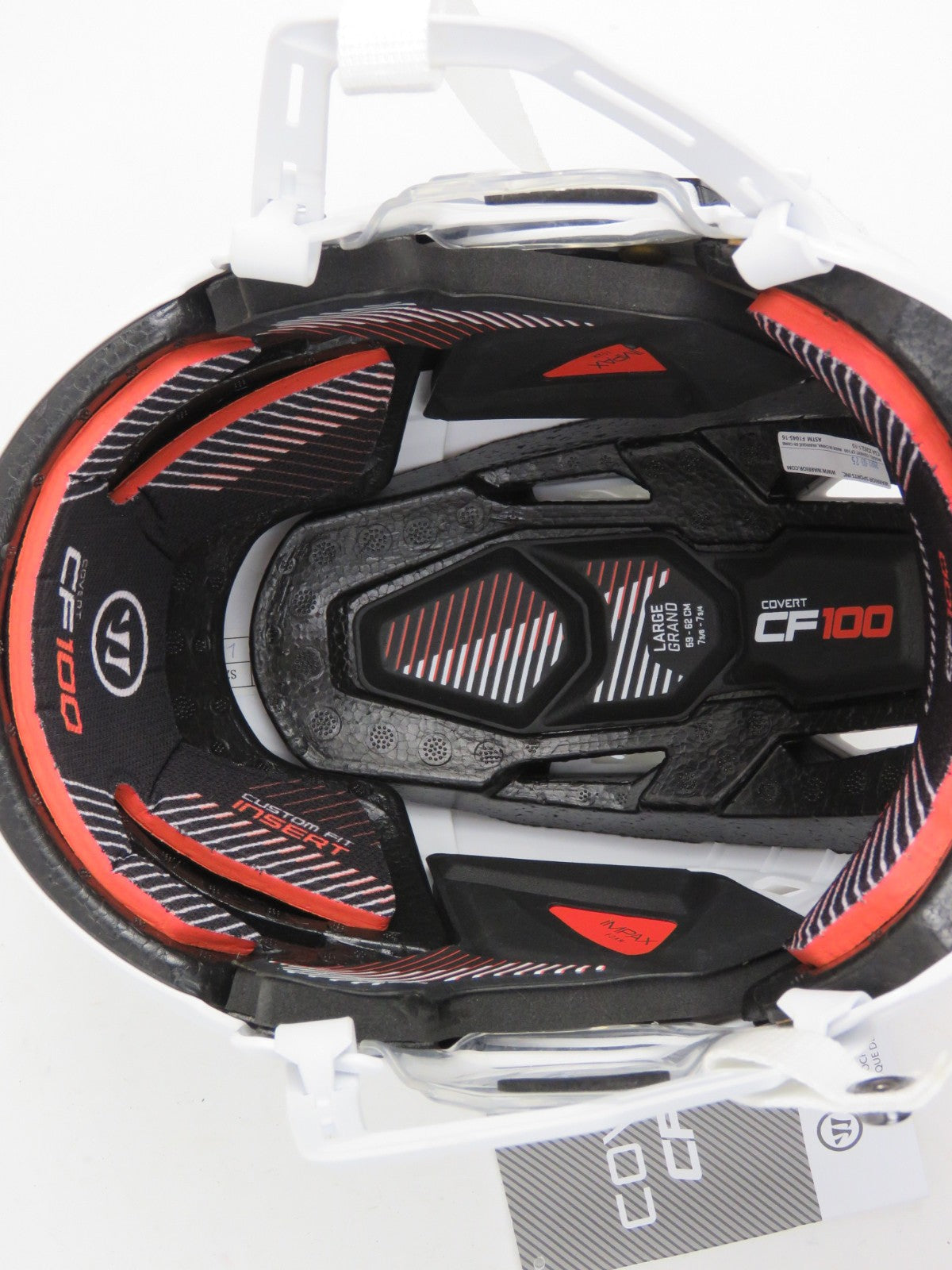 Warrior Covert CF100 Hockey Player Helmet White Senior Large NEW