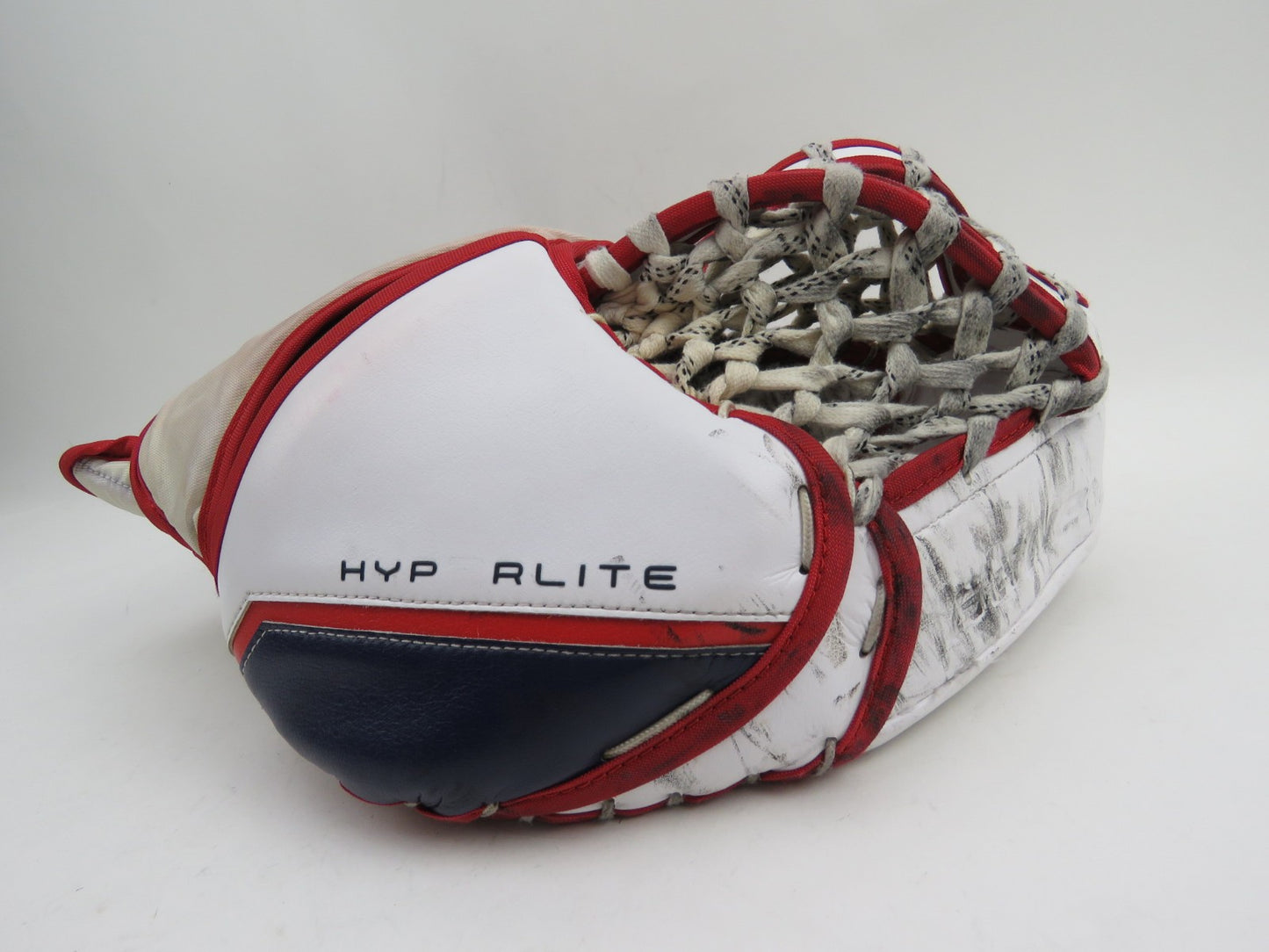 Bauer HyperLite 2 Oshawa Generals Pro Stock Goalie Glove Catcher White Red Navy