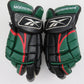 RBK 10K Halifax Mooseheads VTG Leather QMJHL Pro Stock Hockey Player Gloves 14"