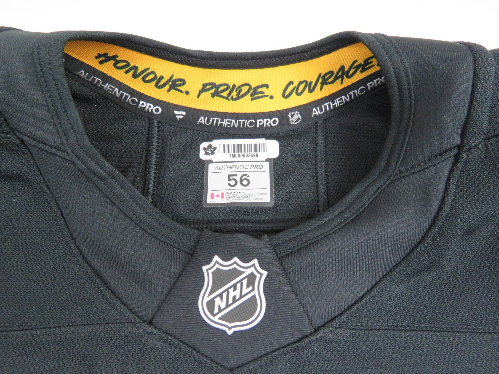 Game Worn Fanatics Toronto Maple Leafs Flipside Next Gen Hockey Jersey McCABE