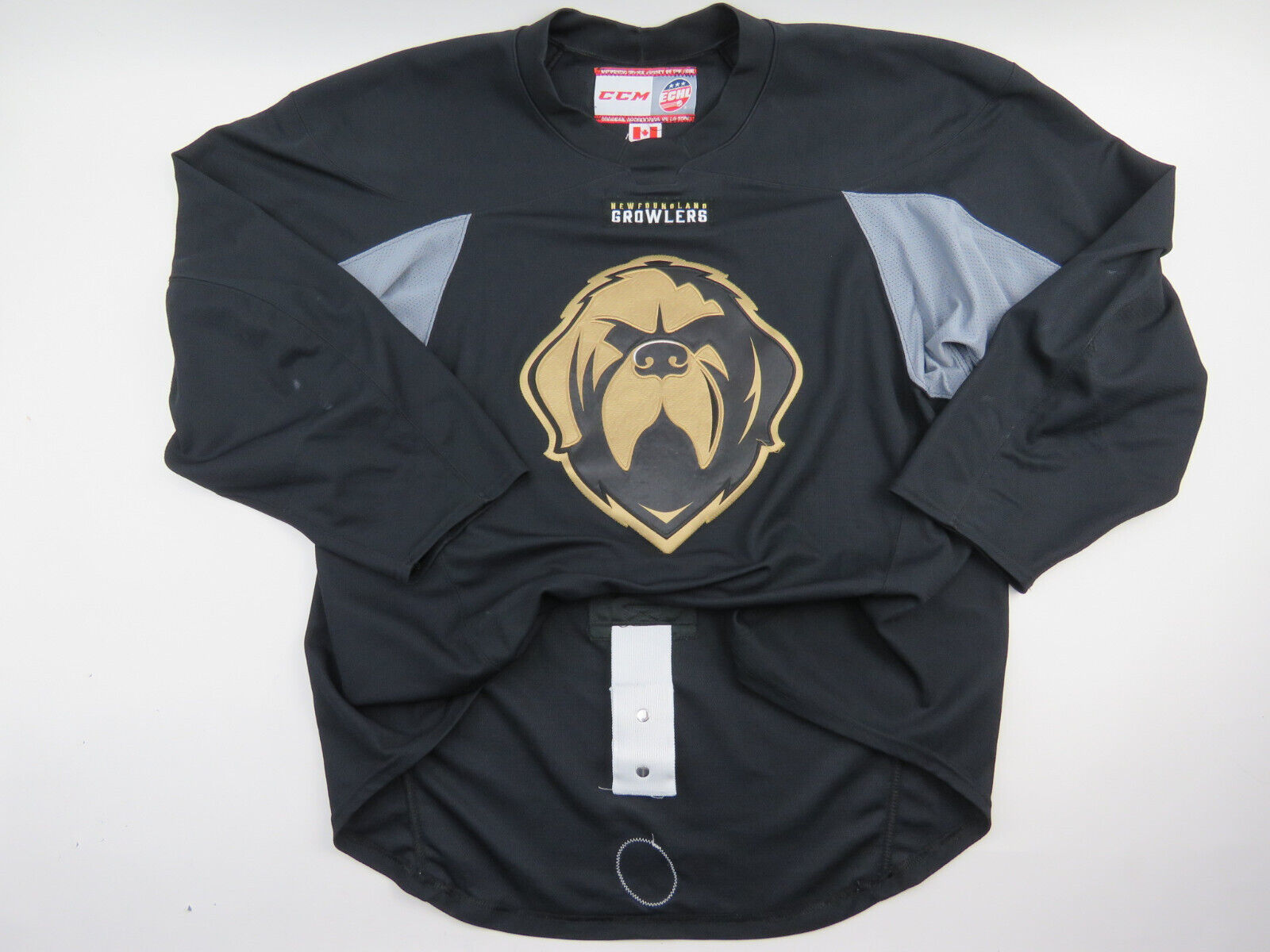 CCM Newfoundland Growlers ECHL Pro Stock Practice Worn Hockey Jersey 58 Black