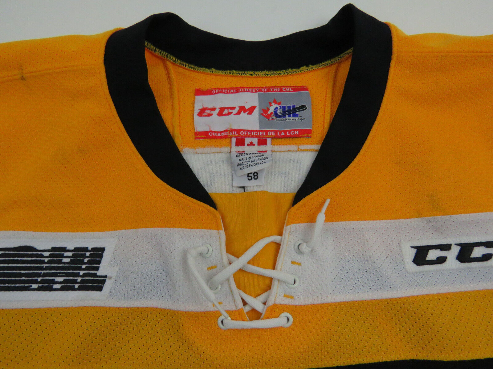 CCM Kingston Frontenacs OHL Pro Stock Game Worn Hockey Jersey GOALIE Peressini