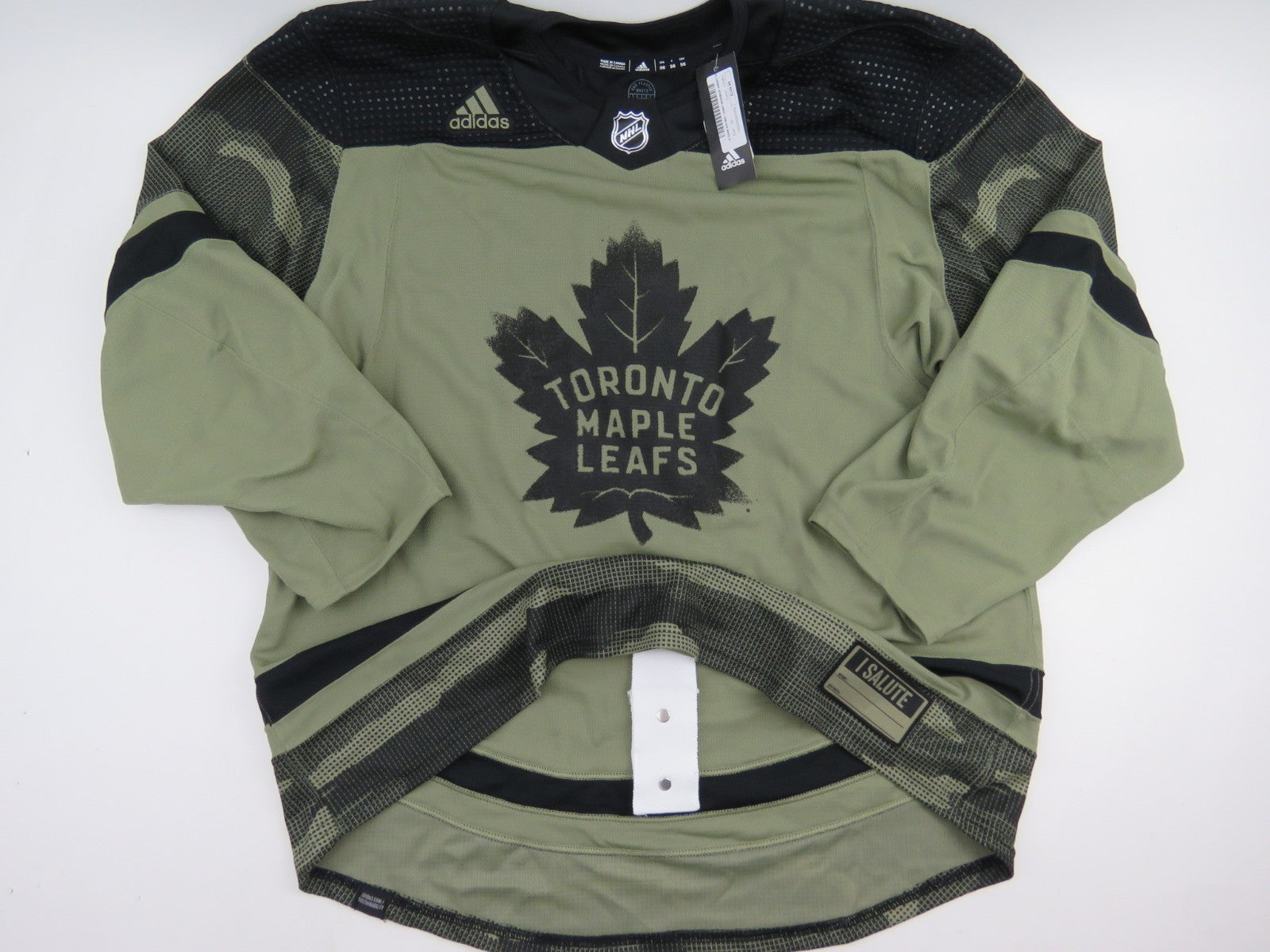 Adidas Team Issued Toronto Maple Leafs Military Night NHL Hockey Jersey 56 Camo