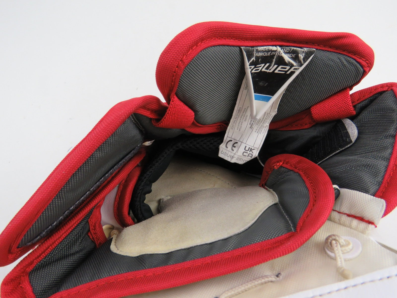 Bauer HyperLite 2 Oshawa Generals Pro Stock Goalie Glove Catcher White Red Navy