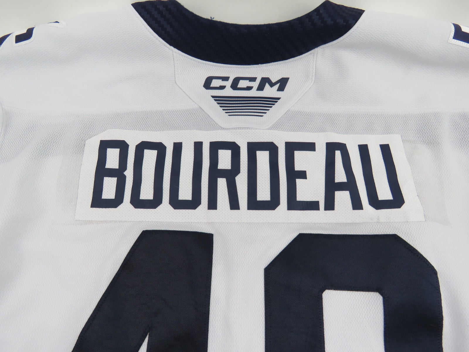 CCM Sherbrooke Phoenix QMJHL Game Worn Hockey Game Jersey CHL 56 #49 BOURDEAU