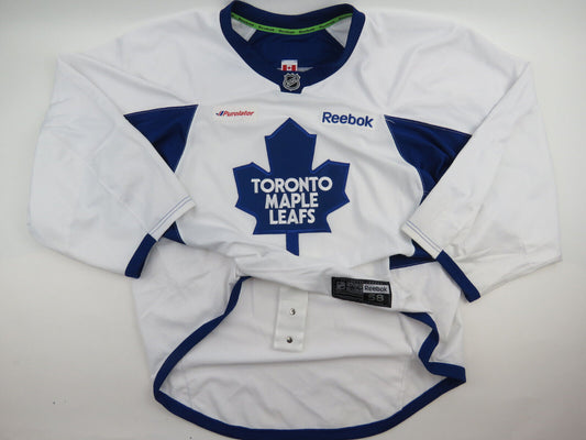 Toronto Maple Leafs Practice Worn Authentic NHL Hockey Jersey White 58 GOALIE