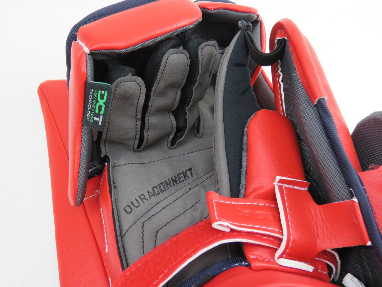 Bauer Vapor FlyLite Oshawa Generals Pro Stock Hockey Goalie Glove Blocker Set