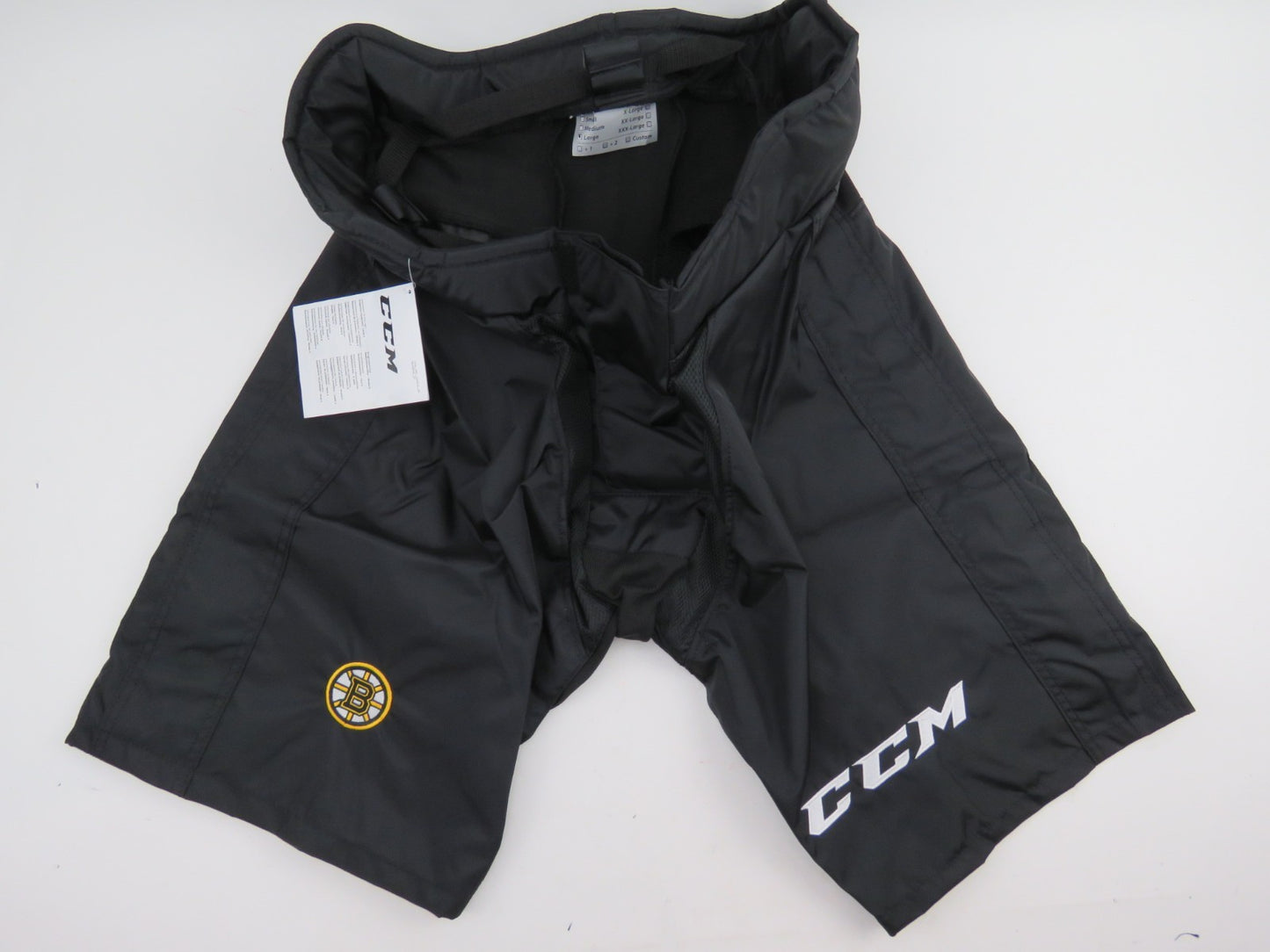CCM Boston Bruins NHL Pro Stock Hockey Player 9K Girdle Pant Shell Senior Large