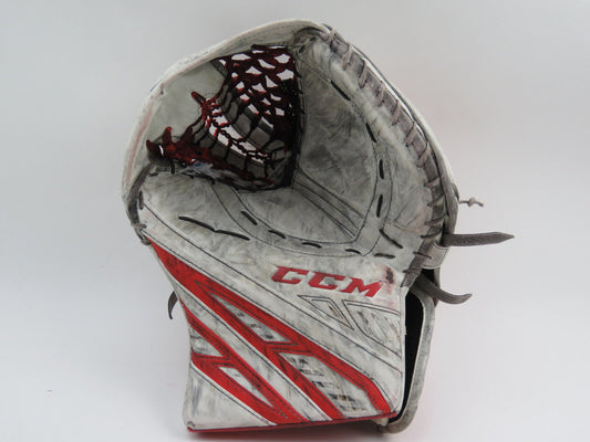 CCM Lefevre Eflex 4 Pro Stock Goalie Glove Catcher White Red