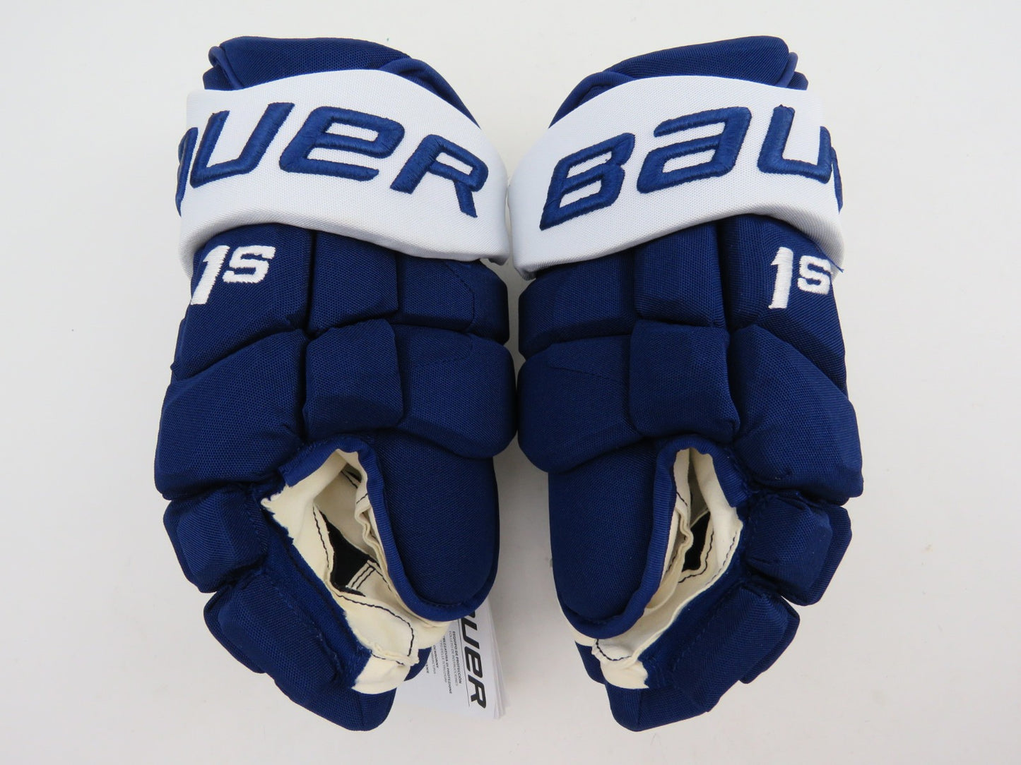 Bauer Supreme 1S Toronto Maple Leafs NHL Pro Stock Hockey Gloves Blue 13"