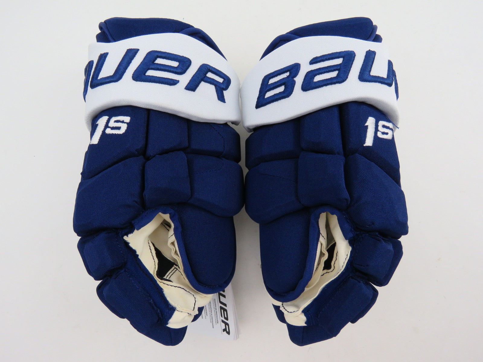 Bauer Supreme 1S Toronto Maple Leafs NHL Pro Stock Hockey Gloves Blue 13"