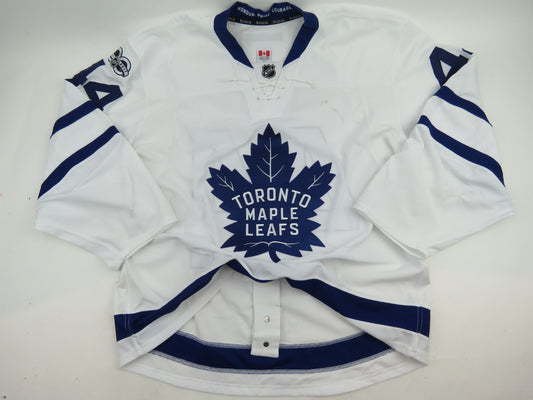 Morgan Rielly 2016-17 Game Worn Toronto Maple Leafs NHL 100th Hockey Jersey LOA