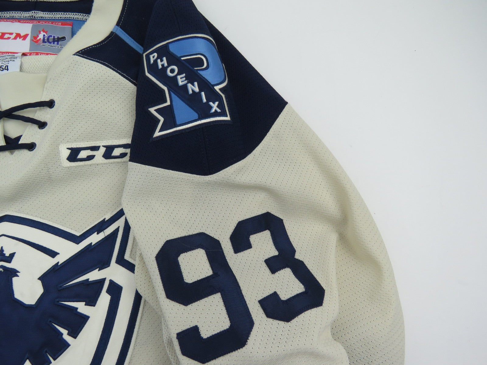 CCM Sherbrooke Phoenix QMJHL Game Worn Authentic Hockey Jersey CHL 54 #93 DOW
