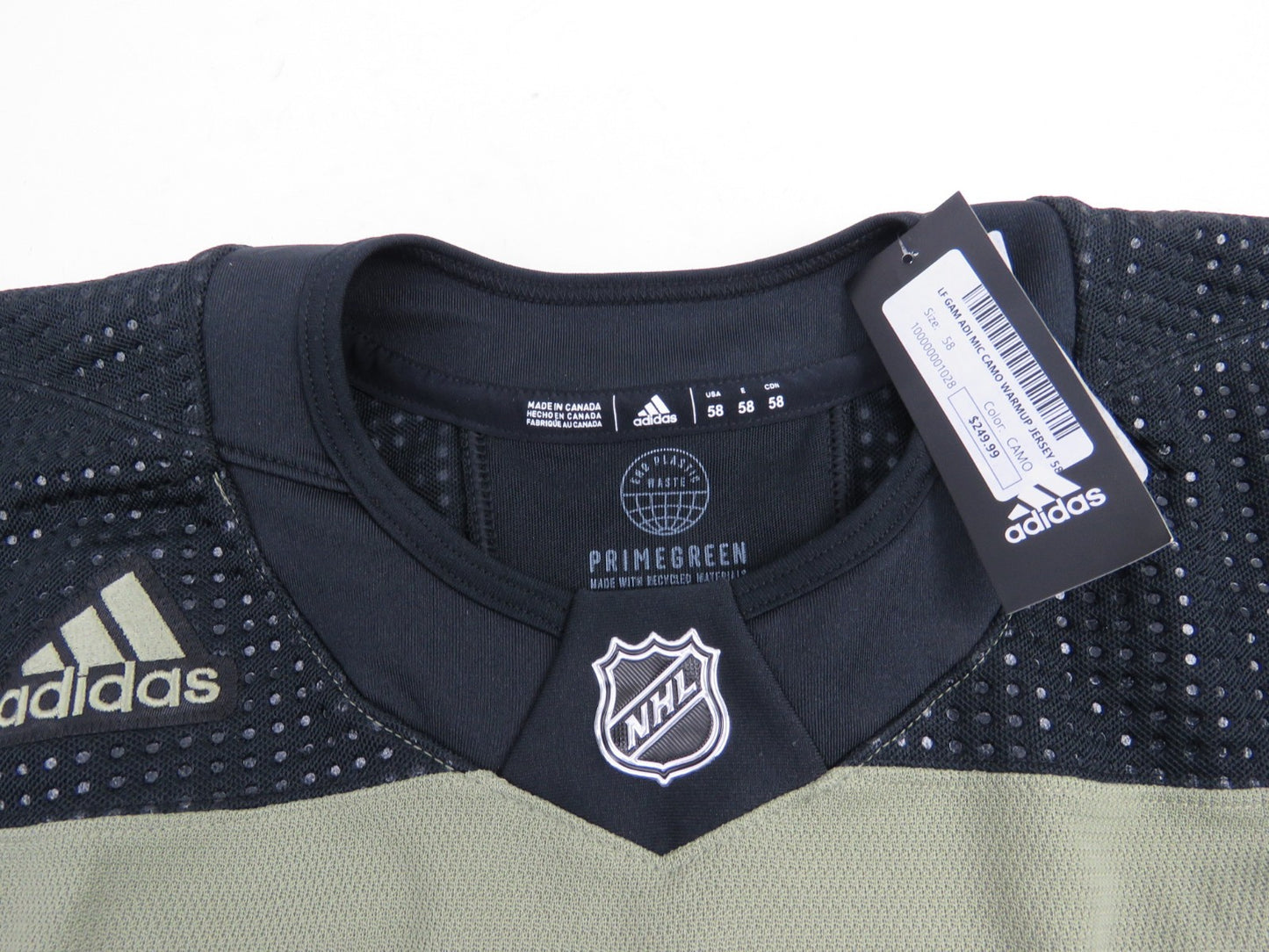 Adidas Team Issued Toronto Maple Leafs Military Night NHL Hockey Jersey 58 Camo