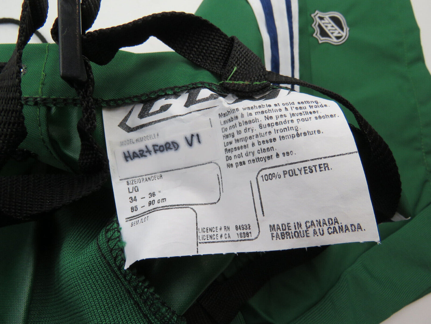 CCM PP10 Hartford Whalers NHL Pro Stock Hockey Pant Shell Large MiC Sample