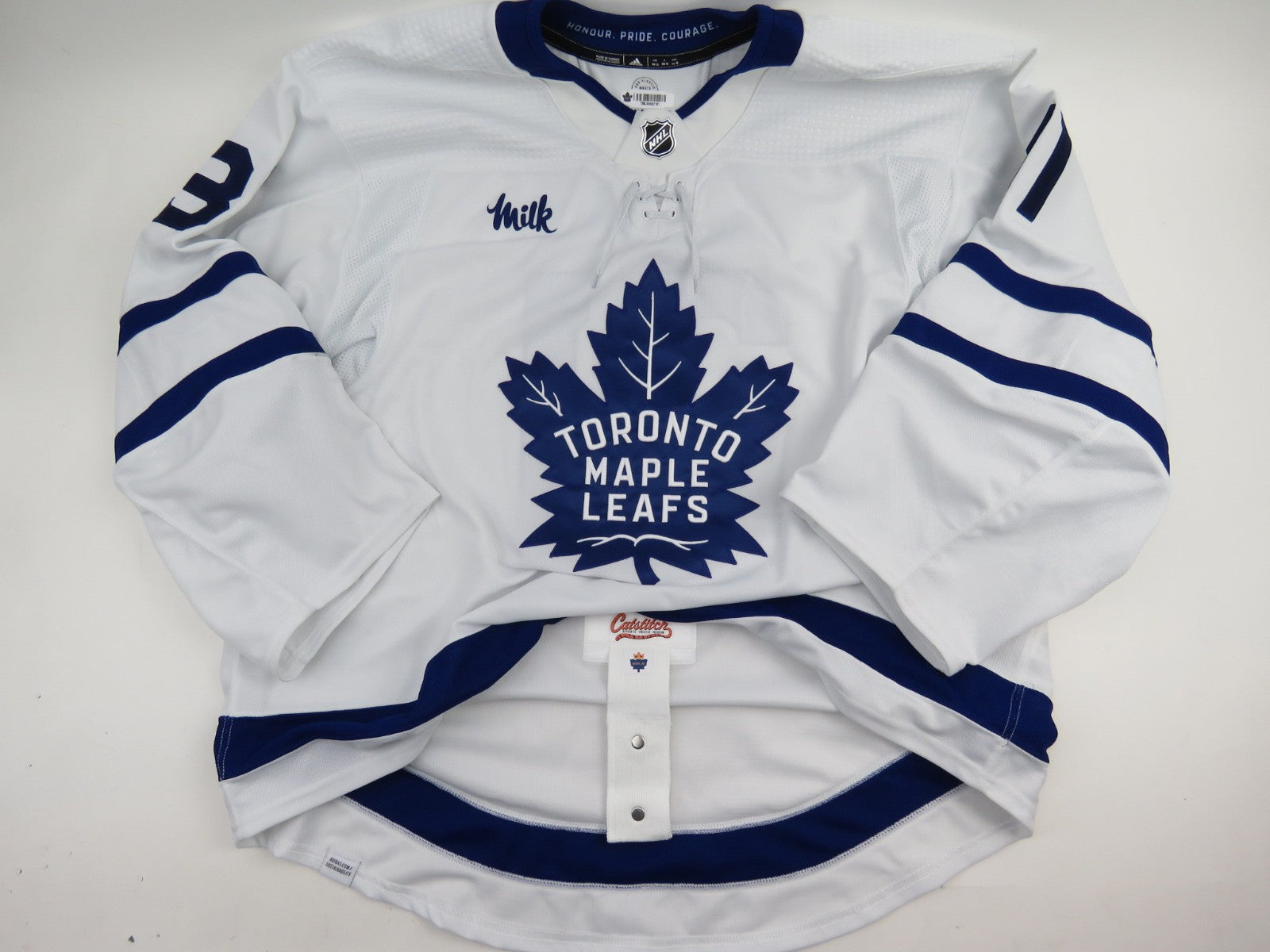 Adidas Toronto Maple Leafs Authentic NHL Hockey Game Jersey White Goalie JONES