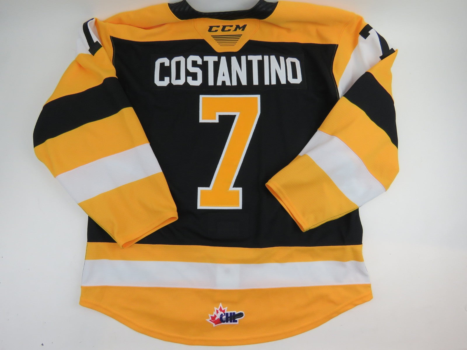 CCM Kingston Frontenacs OHL Pro Stock Game Worn Hockey Jersey #7 COSTANTIO Sz 54