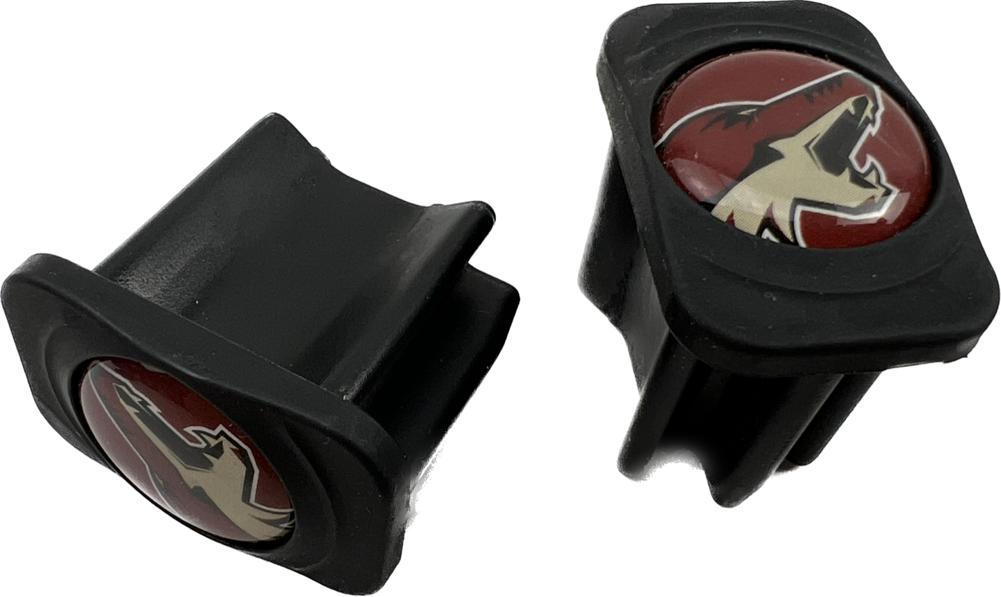 (2 pack) Warrior Phoenix Coyotes NHL Pro Stock Hockey Stick End Cap