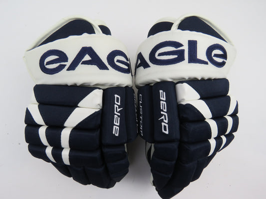 Eagle Aero Custon Blue / White Pro Stock Hockey Gloves 14"