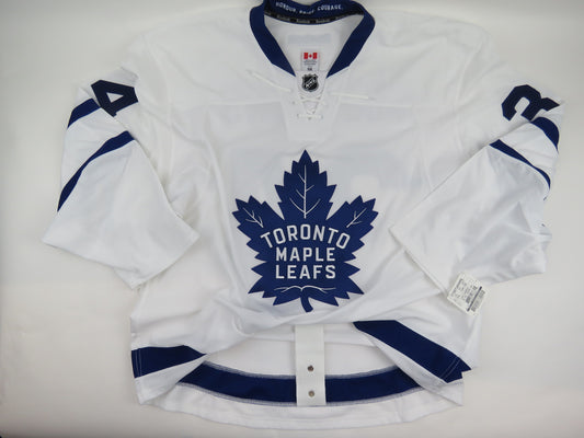 #34 Auston Matthews Game Issued Toronto Maple Leafs Authentic NHL Pro Stock Game Jersey 56